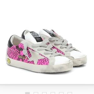 GOLDEN GOOSE KIDS Superstar snake-print sneakers
